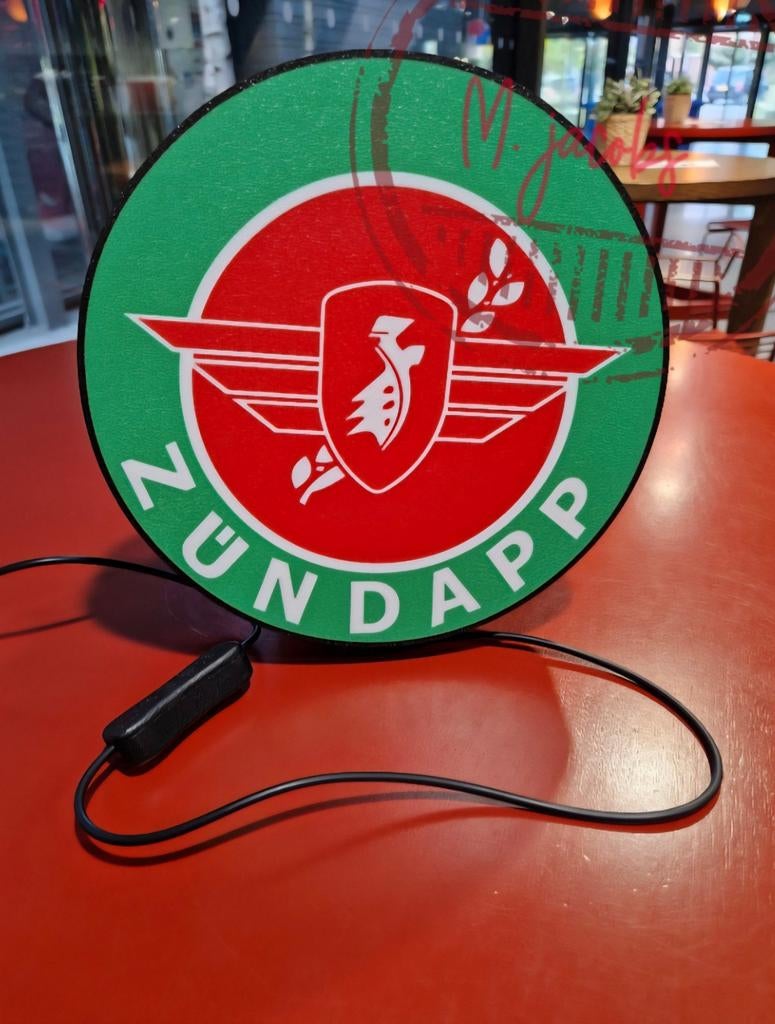 Zundapp lichtbak reclame. Nu €39,95, Verzamelen, Ophalen of Verzenden, Nieuw, Lichtbak of (neon) lamp