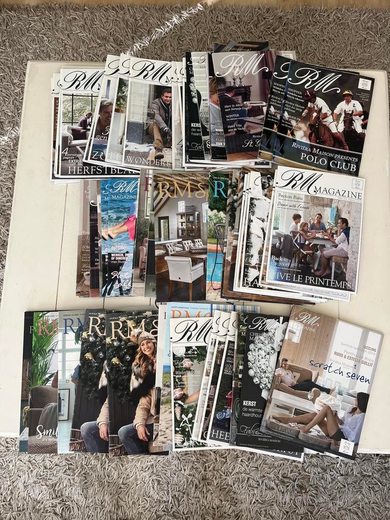 56 Riviera Maison magazines van 2008 t/m 2019, Boeken, Ophalen of Verzenden, Gelezen, Overige typen