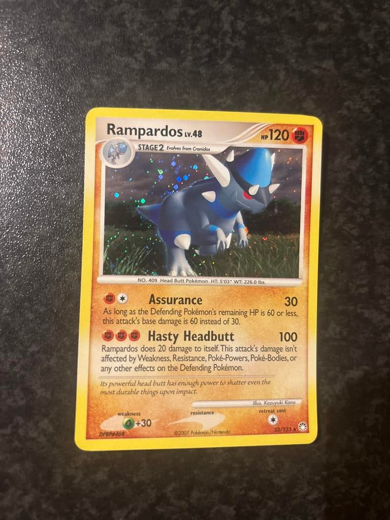 Pokémon Kaart Rampardos LV.48 Holo - Diamond & Pearl, Ophalen of Verzenden, Gebruikt, Losse kaart, Foil