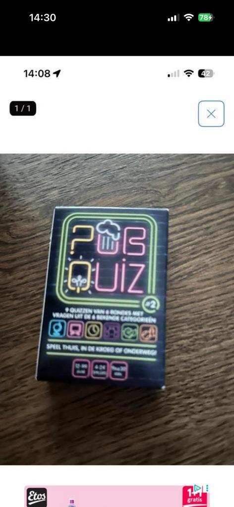 pubquiz kaartspel nieuw, Ophalen of Verzenden, Zo goed als nieuw