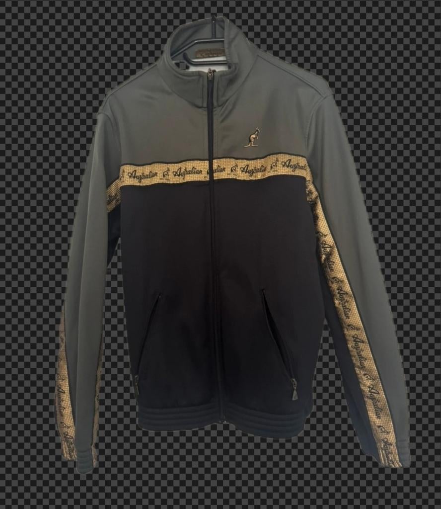 Australian Trainingsjack - Grijs/Zwart met Gouden Details, Ophalen of Verzenden, Zo goed als nieuw, Australian