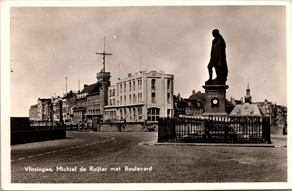 Vlissingen - Michiel de Ruijter met Boulevard (1957), Verzenden, 1940 tot 1960, Gelopen, Zeeland