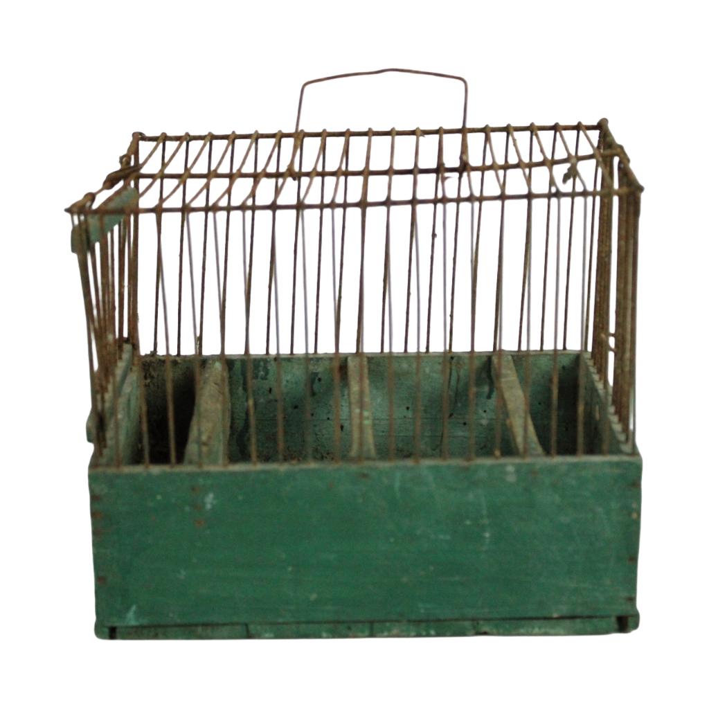 Oude houten vogelkooi / transportkist – ca. 1900–1950, Ophalen of Verzenden