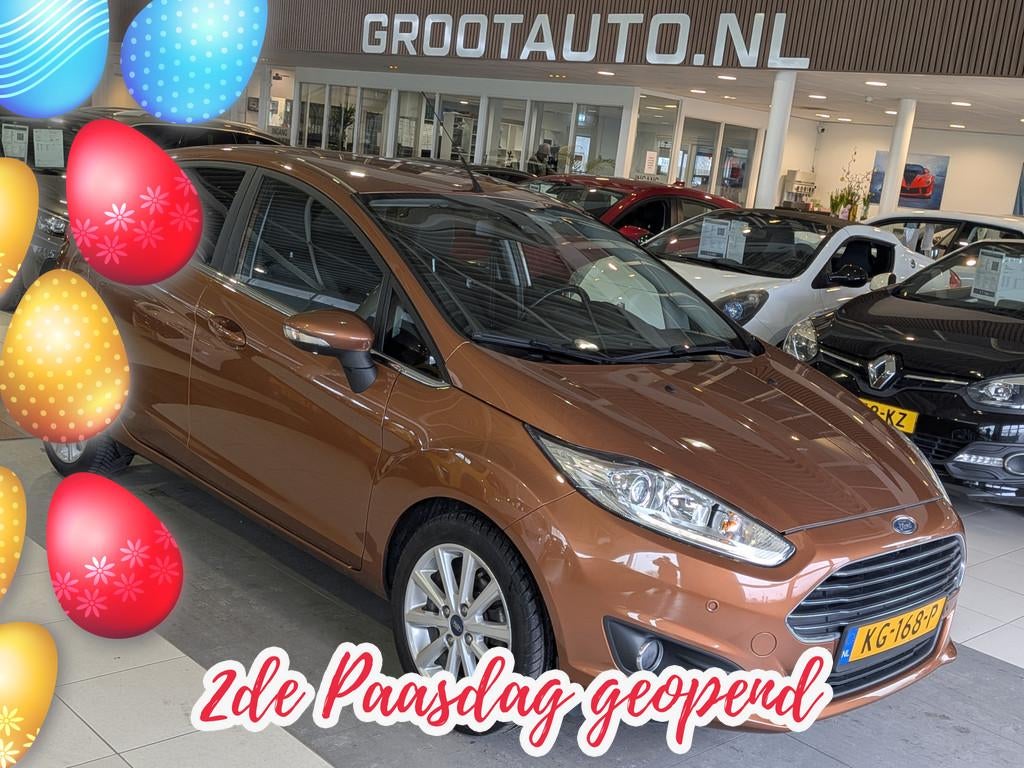 Ford Fiesta 1.0 EcoBoost Titanium Airco, Cruise Control, Stu, Voorwielaandrijving, Euro 6, Bruin, 23 km/l