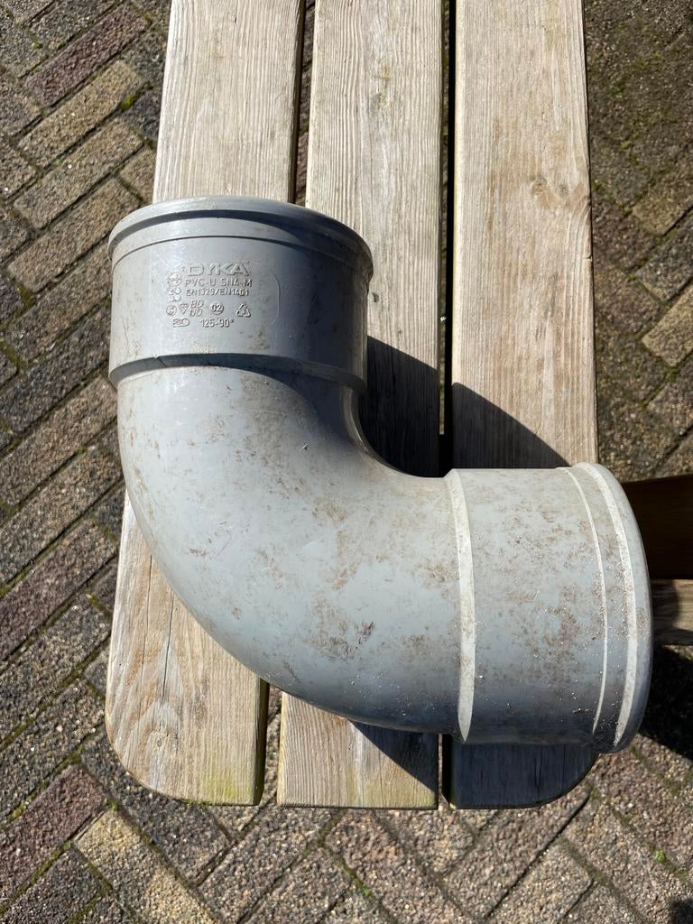 PVC bocht 90 graden - 125 mm, Ophalen, Bochten, Pvc, Zo goed als nieuw