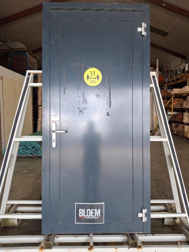 Deur aluminium dicht, Ophalen, Gebruikt, Aluminium