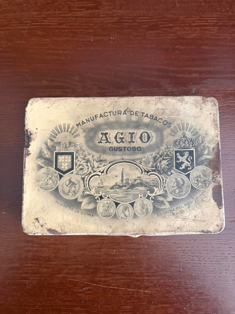 Oud sigaren blik Agio, Ophalen of Verzenden, Gebruikt, Overige