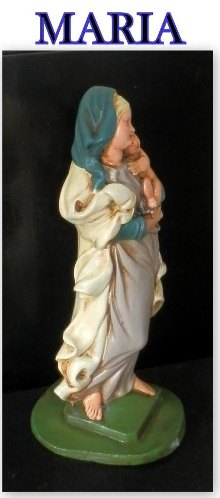 Prachtig Mariabeeldje van gips, hand beschilderd, Ophalen of Verzenden