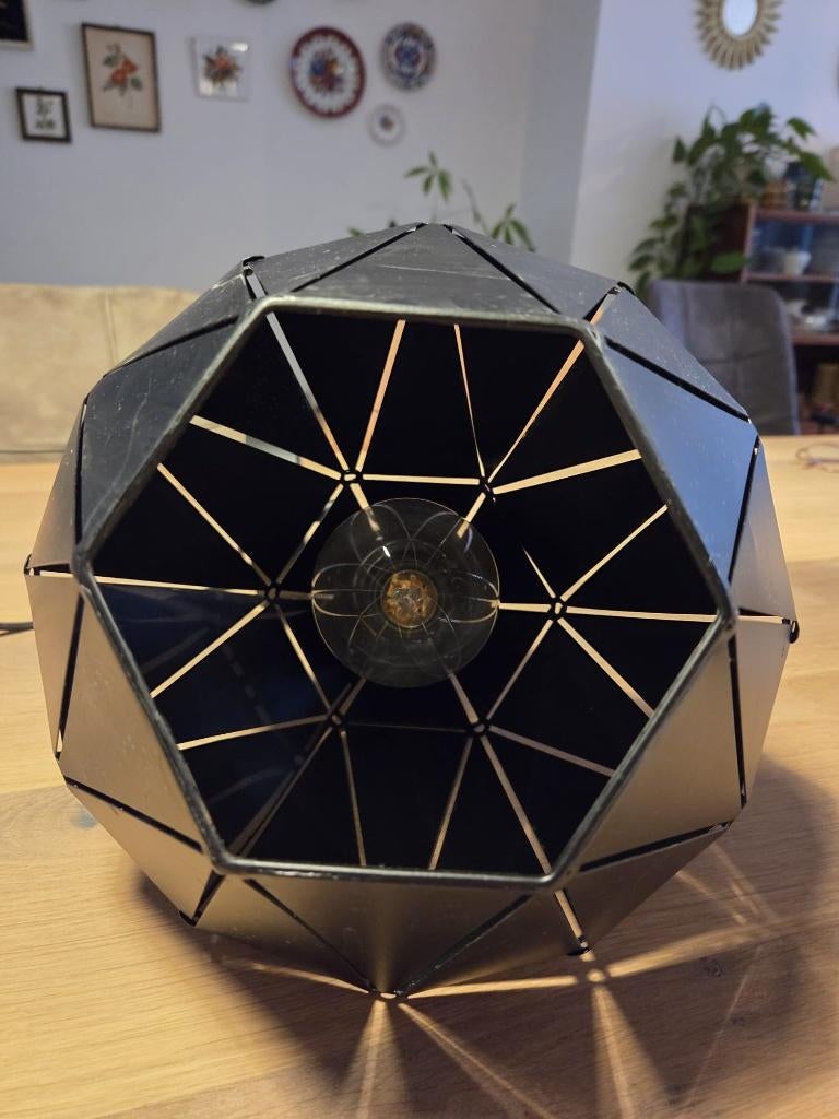 prachtige zwarte hanglamp, Ophalen, Zo goed als nieuw, Metaal, Minder dan 50 cm