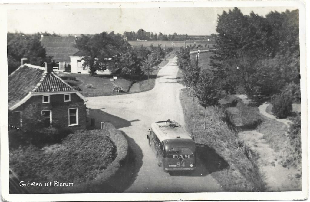 Bierum;  Groeten uit Bierum ( kaart 1 ), Verzenden, 1940 tot 1960, Ongelopen, Groningen