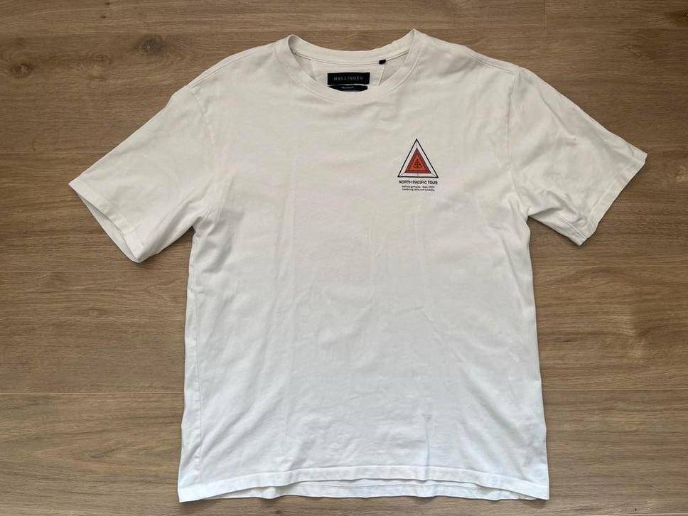 Wit Hallinger T-shirt met print - Maat XL, Kleding | Heren, T-shirts, Ophalen of Verzenden, Gedragen, Maat 56/58 (XL), Wit
