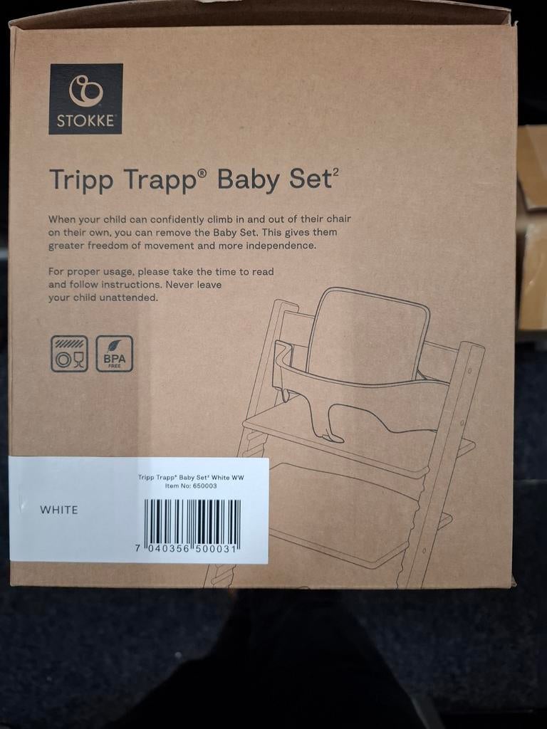 Stokke Tripp Trapp Babyset2 Wit, Ophalen of Verzenden, Nieuw
