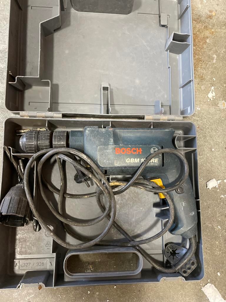 Bosch GBM 10 RE boormachine in koffer, Ophalen, Gebruikt, Boormachine, Variabele snelheid