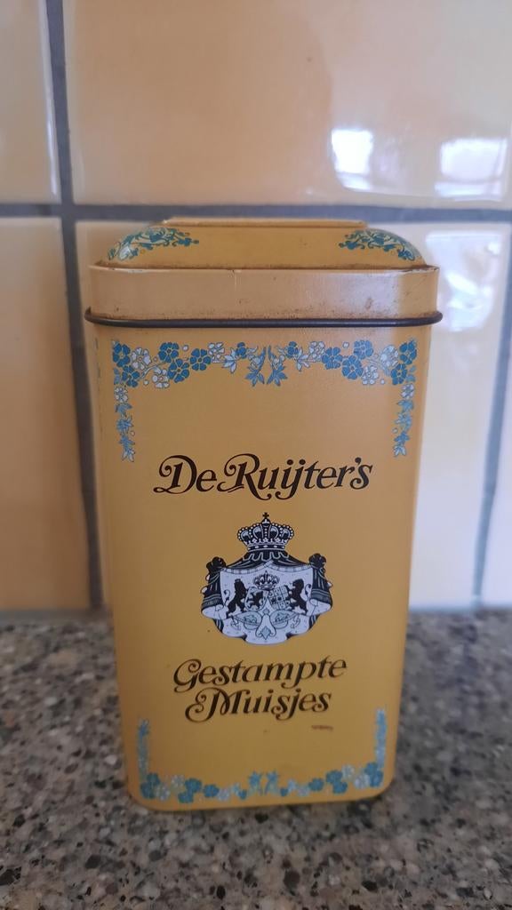 Geel blikje DE RUIJTER'S GESTAMPTE MUISJES, Ophalen of Verzenden, Gebruikt
