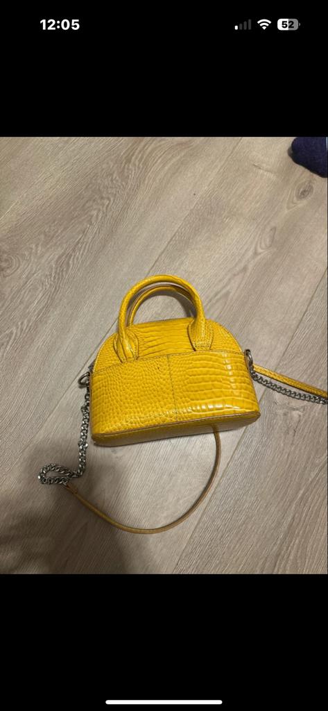 Gele Zara Handtas, Sieraden, Tassen en Uiterlijk, Tassen | Damestassen, Ophalen of Verzenden, Zo goed als nieuw, Geel, Handtas