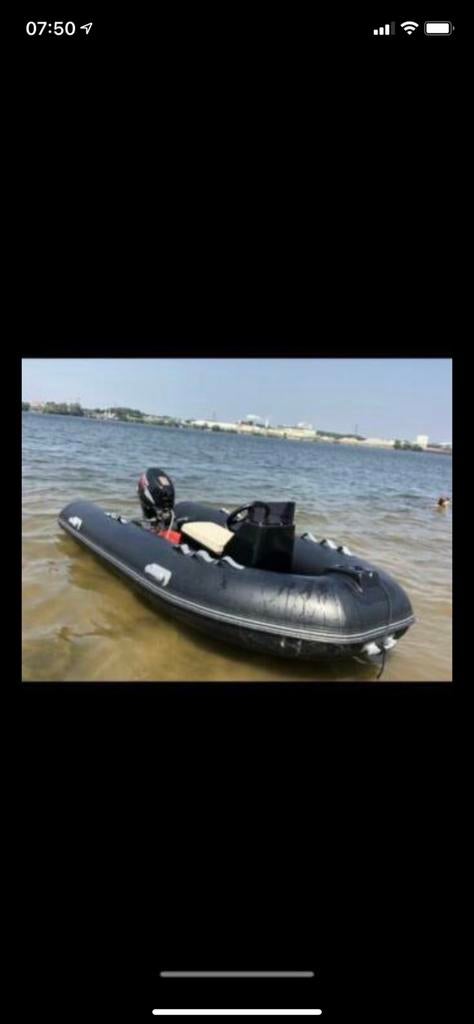 Rib rubberboot 330 Met 9,9pk suzuki en stuurconsole, Overige merken, Ophalen of Verzenden, Zo goed als nieuw, Benzine