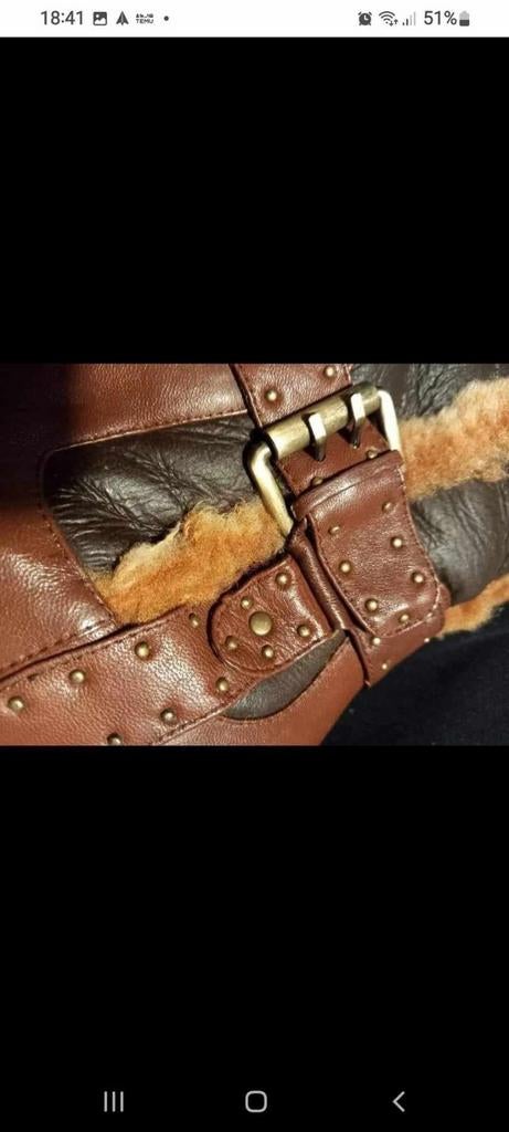 Laarzen echt bond en leer. Schapenvacht. Winter., Kleding | Dames, Schoenen, Hoge laarzen, Bruin, Nieuw, Ophalen of Verzenden