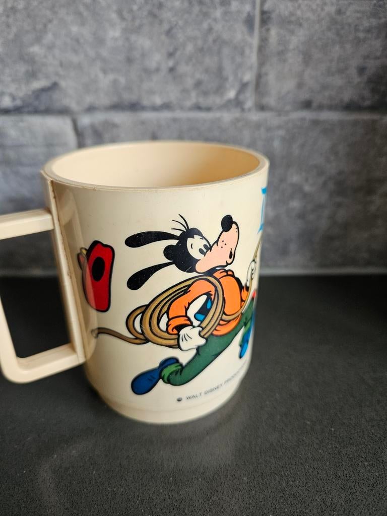 Disneyland vintage beker, Ophalen of Verzenden, Mickey Mouse, Zo goed als nieuw, Servies