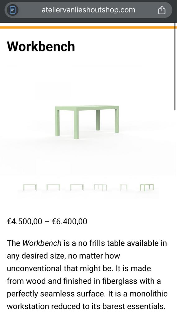 Bartafel Lensvelt x Atelier Van Lieshout Workbench, Ophalen