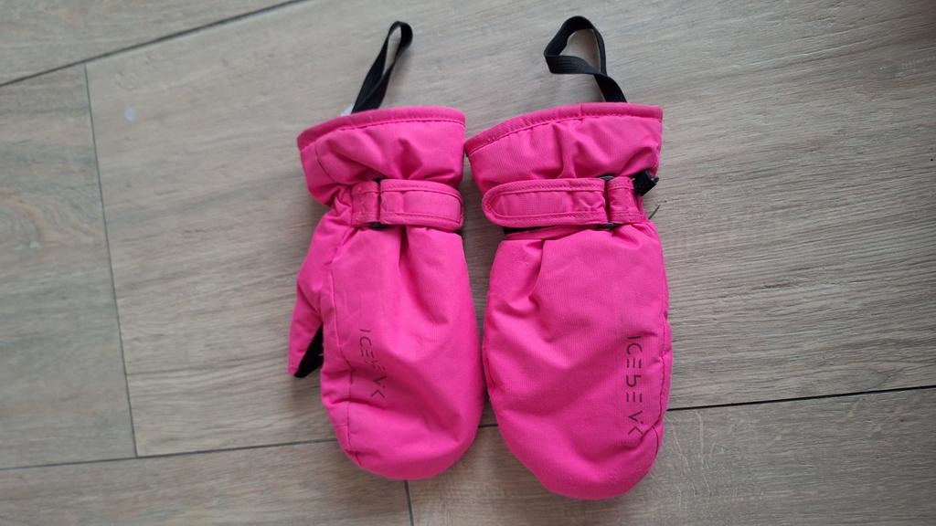 Roze wanten maat S (3-4 jaar) met lus, Ophalen, Iceseve, Meisje, Zo goed als nieuw