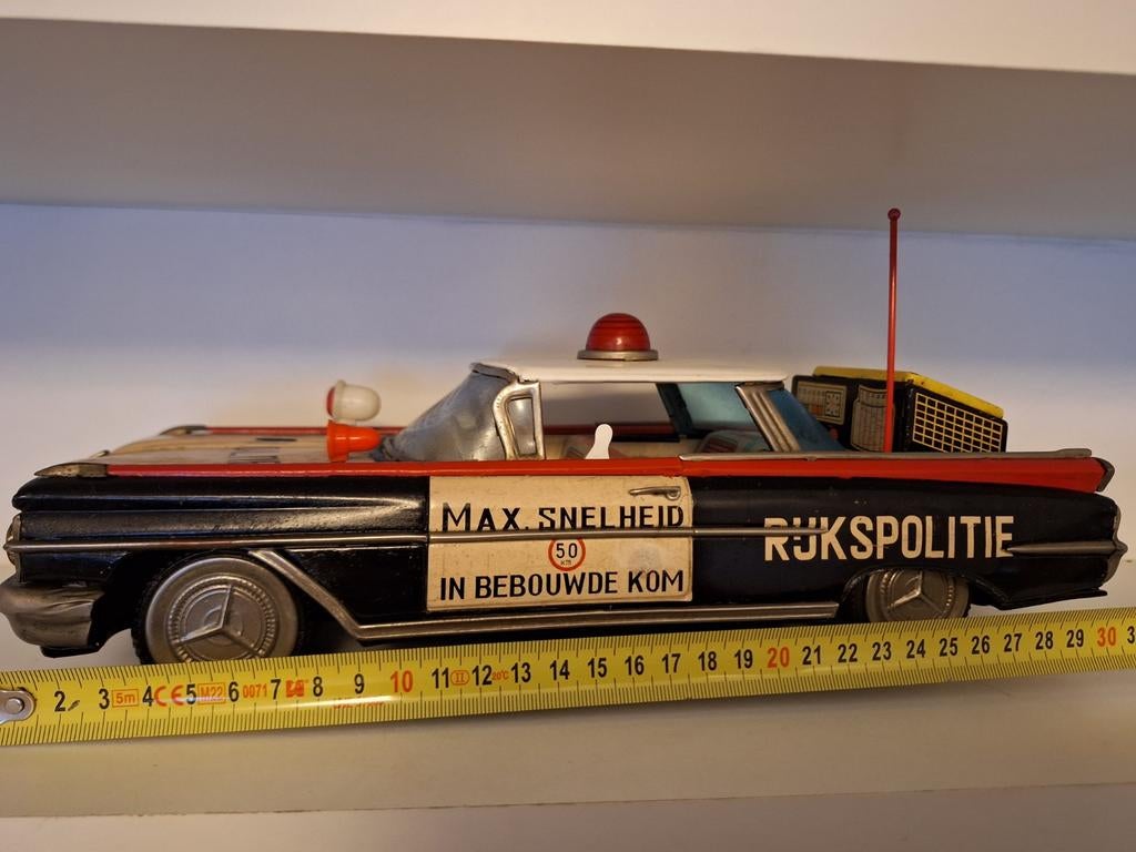 Oude Oldsmobile Ichiko Japan Politieauto Jaren 60, Antiek en Kunst, Antiek | Speelgoed, Ophalen of Verzenden