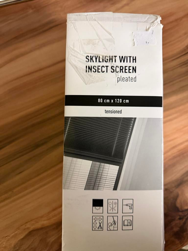 Dakraam duo rolgordijn hor verduistering, Huis en Inrichting, Stoffering | Gordijnen en Lamellen, Nieuw, 100 tot 150 cm, 50 tot 100 cm
