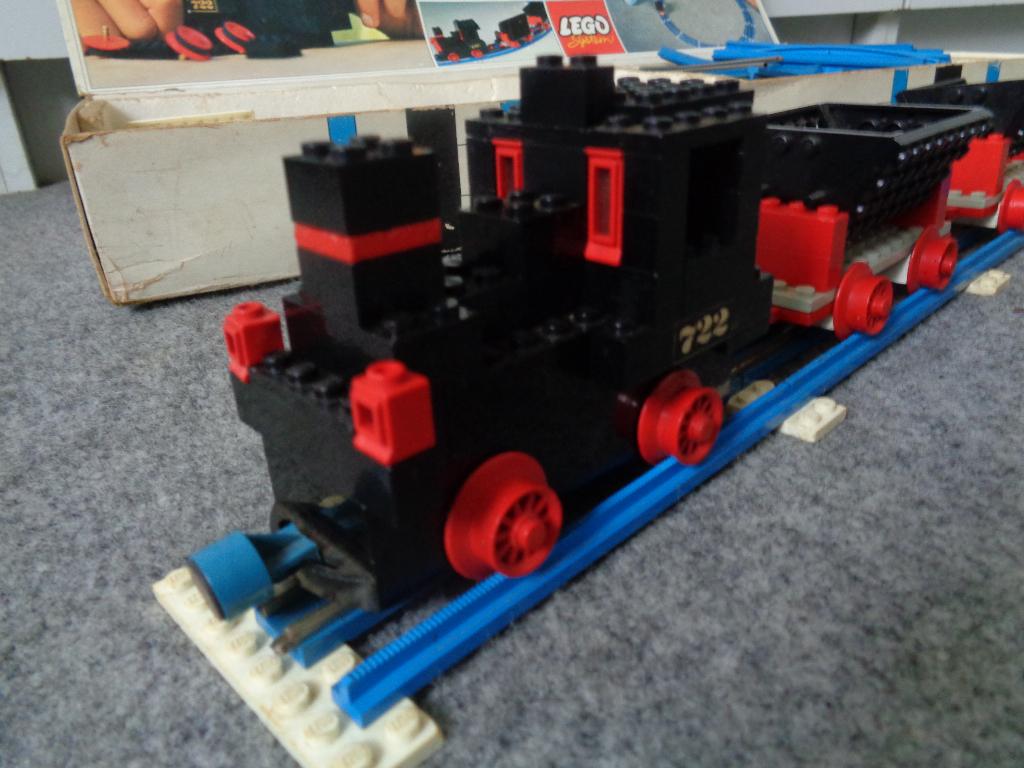 Lego trein set 722 vintage 1970, Ophalen of Verzenden, Gebruikt, Complete set, Lego