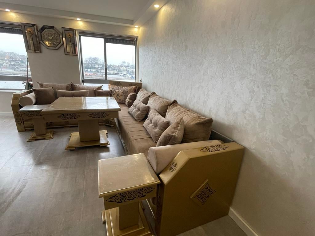 Marokkaanse Salon Compleet, Huis en Inrichting, Banken | Complete zithoeken, Ophalen, Gebruikt, Stof