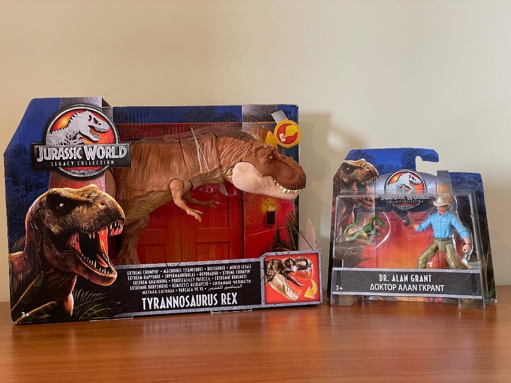 Jurassic Park Dr. Alan Grant + T-Rex (The Legacy Collection), Kinderen en Baby's, Speelgoed | Actiefiguren, Nieuw, Ophalen of Verzenden