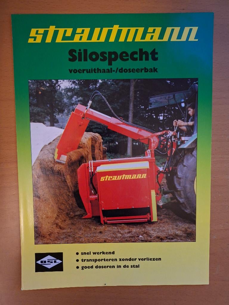 Folder Strautmann Silospecht voeruithaal / doseerbak, Ophalen of Verzenden, Gelezen, Tractor en Landbouw