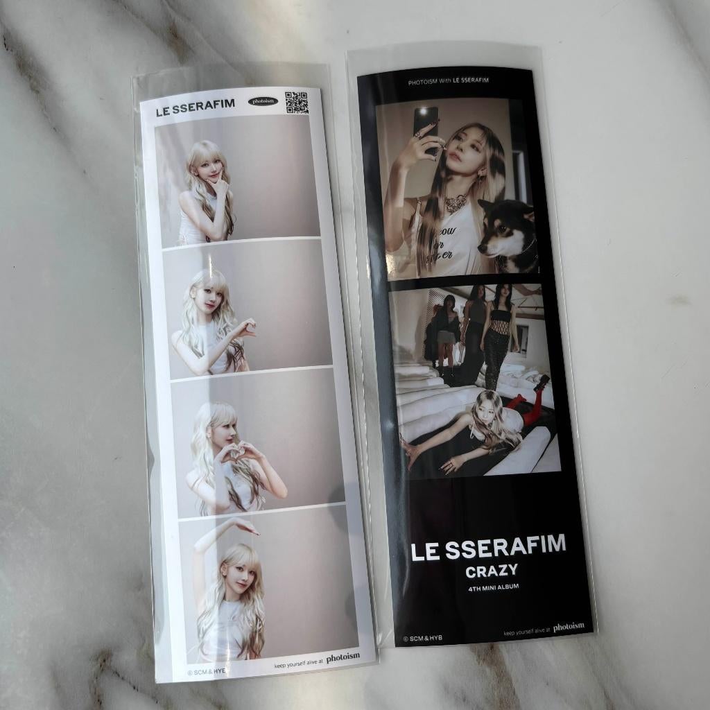 Sakura (Le Sserafim) photosim 4cut, Ophalen of Verzenden, Nieuw, Foto of Kaart