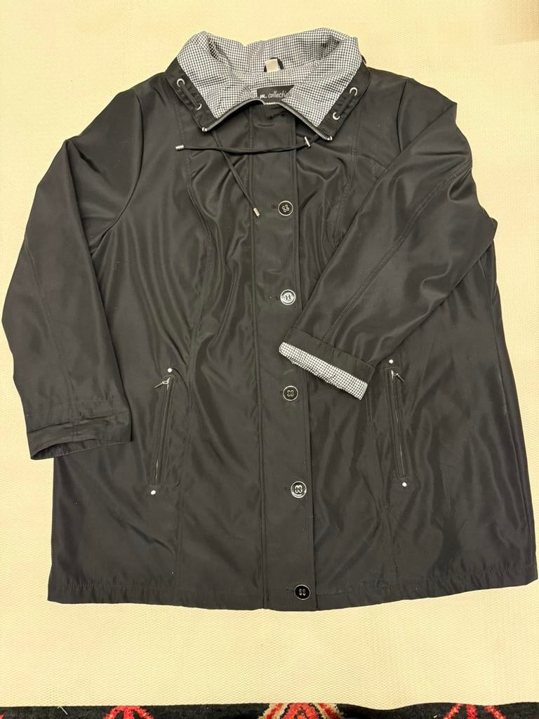 mooie damesjas M-Collection maat 54, Kleding | Dames, Grote Maten, Zwart, M Collection, Ophalen of Verzenden, Jas of Mantel