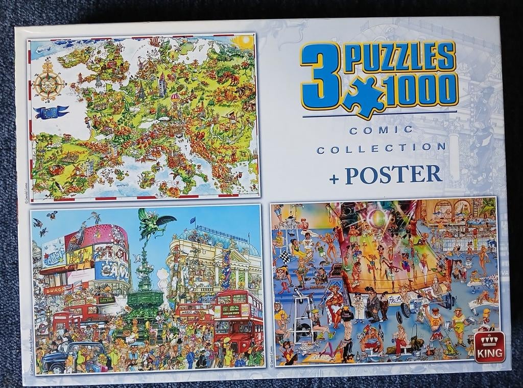 Legpuzzels 1000 stukjes Crazy Europe, At the gym, Piccadilly, Ophalen, 500 t/m 1500 stukjes, Gebruikt, Legpuzzel