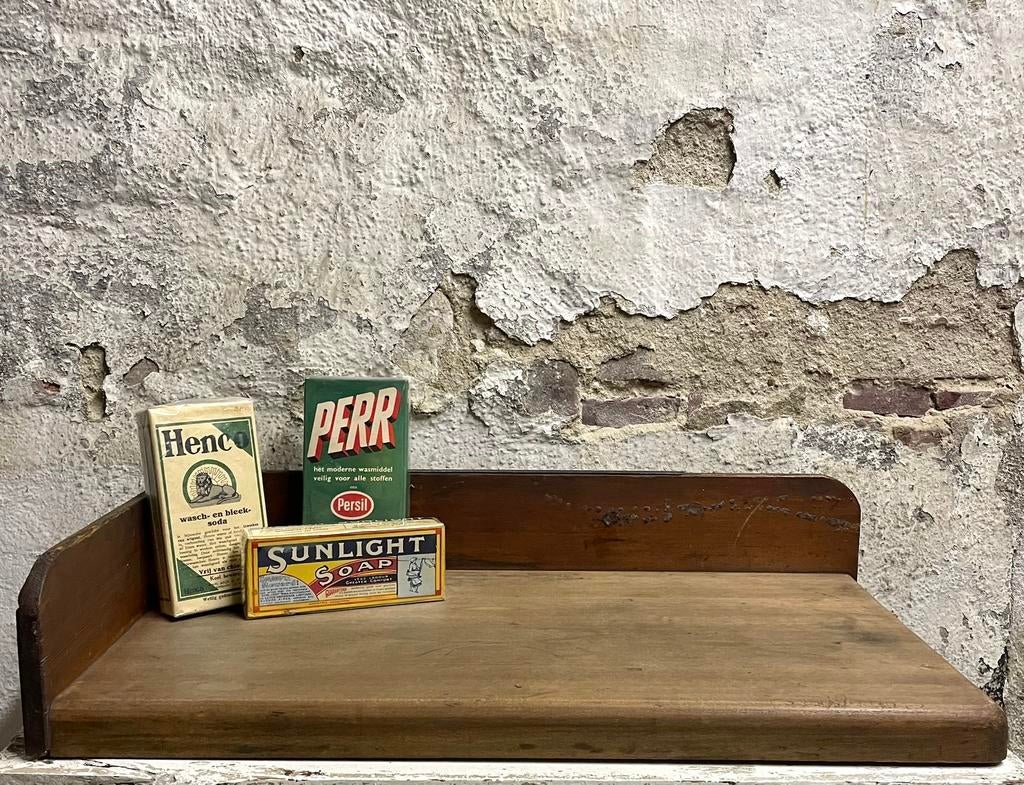 Brocante oud houten hakblok / snijplank ATA / PERSIL, Ophalen of Verzenden
