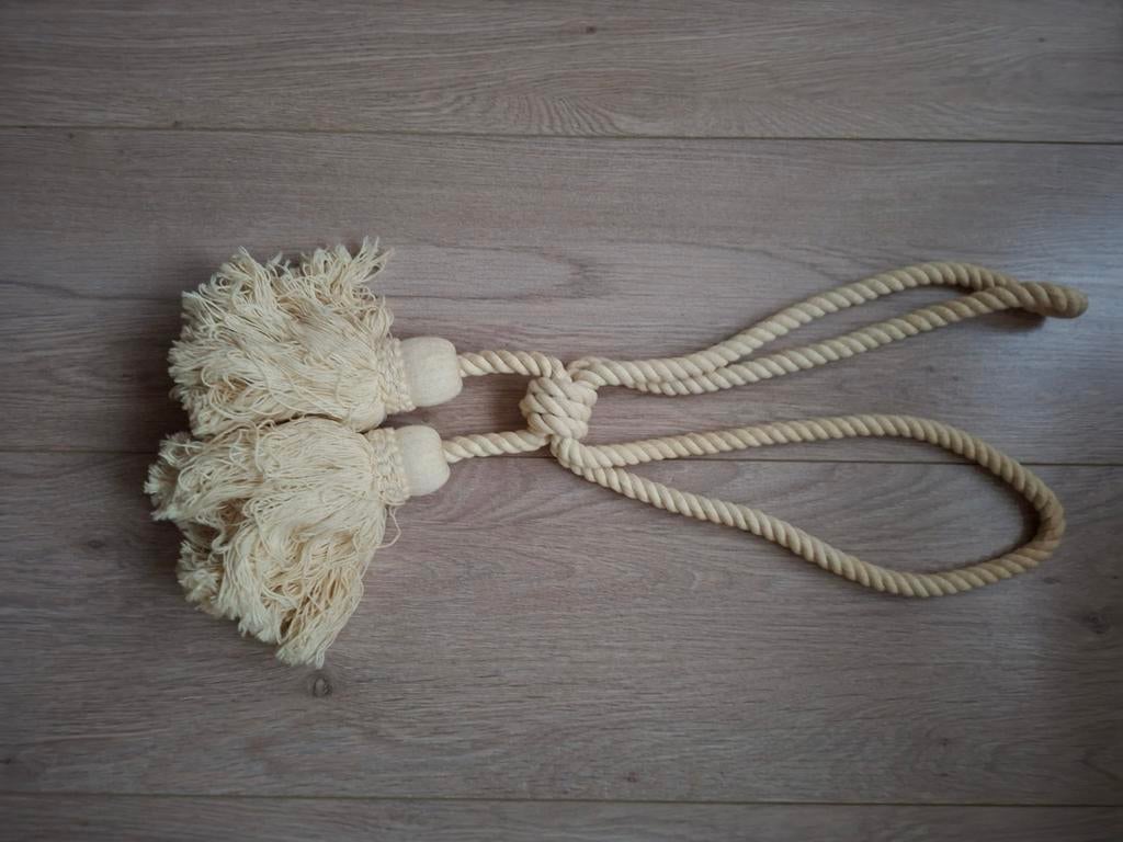 6 Stuks Embrassen Gordijn Koord, Ophalen of Verzenden, Gebruikt, Crème, Landelijk