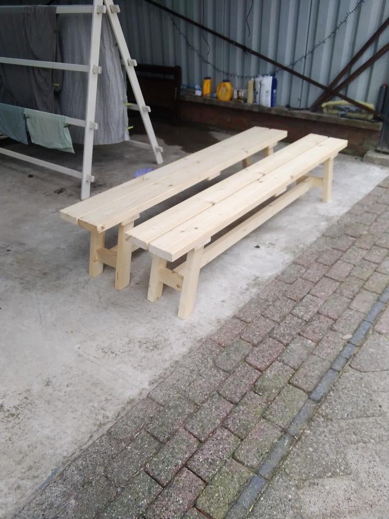 Bankje 2 meter bij 30 cm 45 hoog, Ophalen of Verzenden, Hout