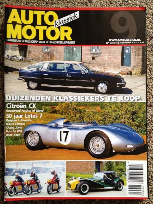 AMK: Citroen CX Prestige, 50 jaar Lotus 7, Porsche RSK, Ophalen of Verzenden, Zo goed als nieuw, Algemeen