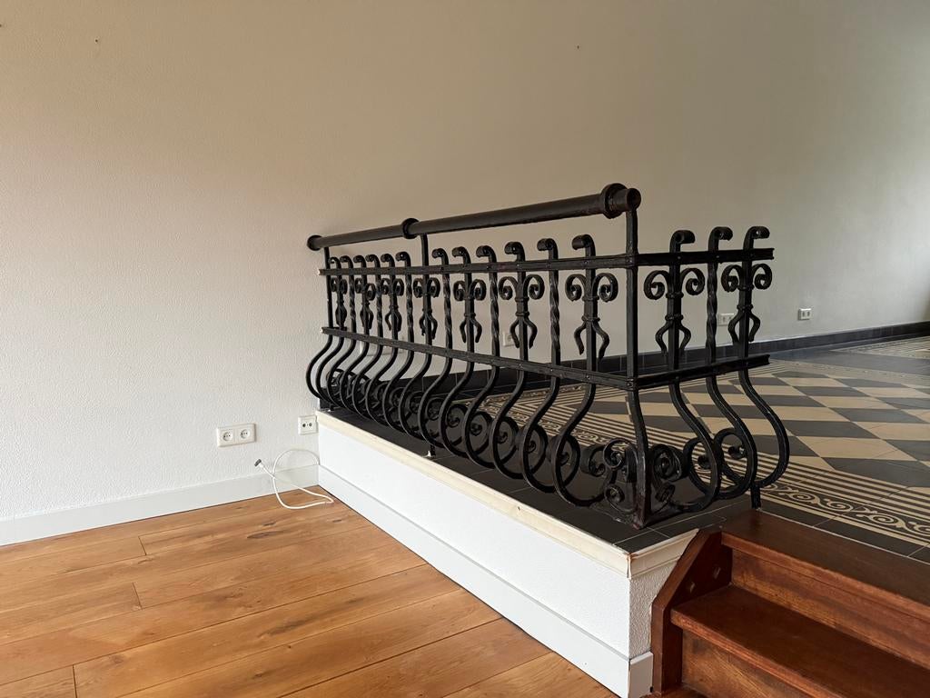 Smeedijzeren balustrade hekwerk uit Leids (grachten)pand, Antiek en Kunst, Ophalen