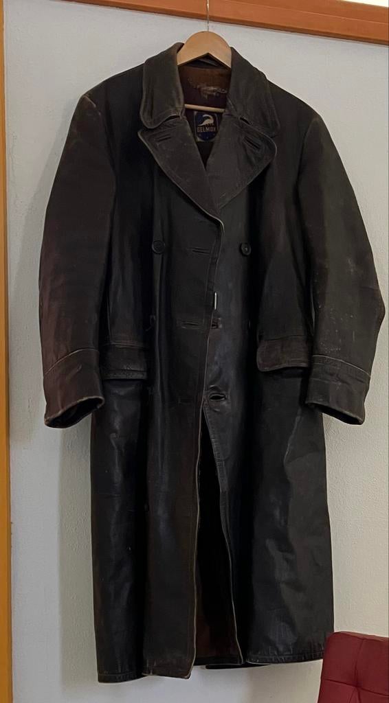 Vintage Gelmok Leren Jas, Ophalen, Gedragen