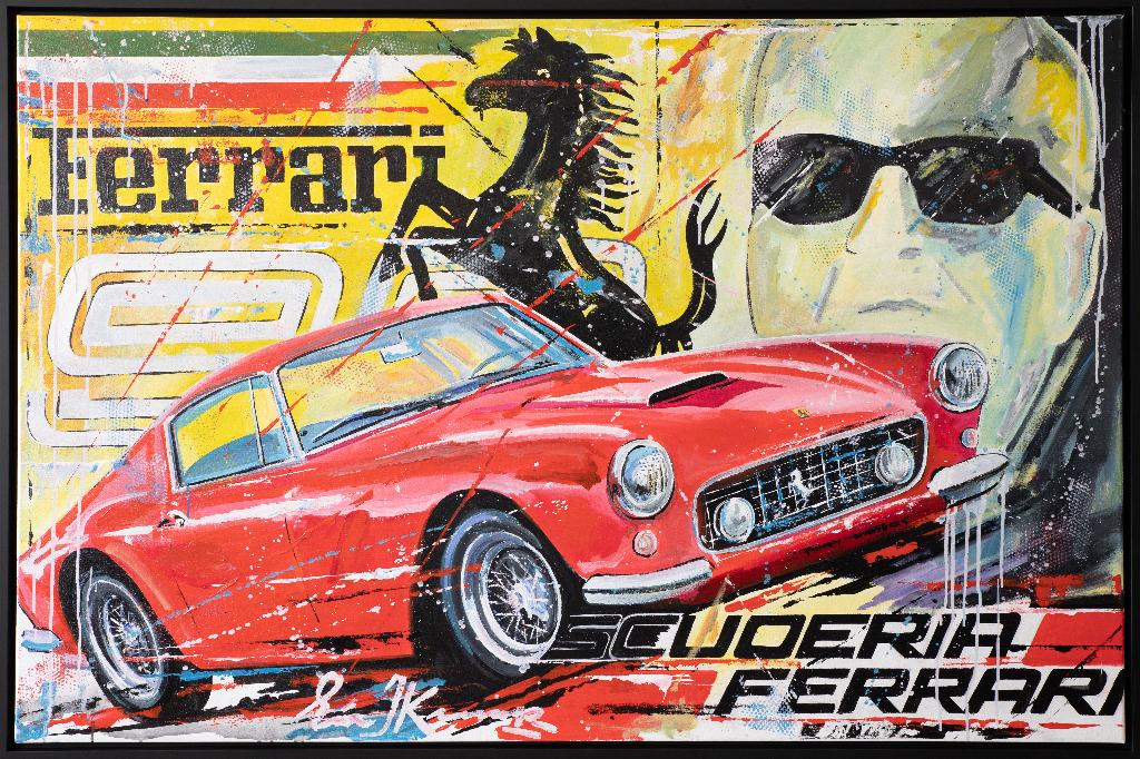 Ferrari 250 schilderij - Eric  Jan Kremer, Ophalen, Zo goed als nieuw, Auto's