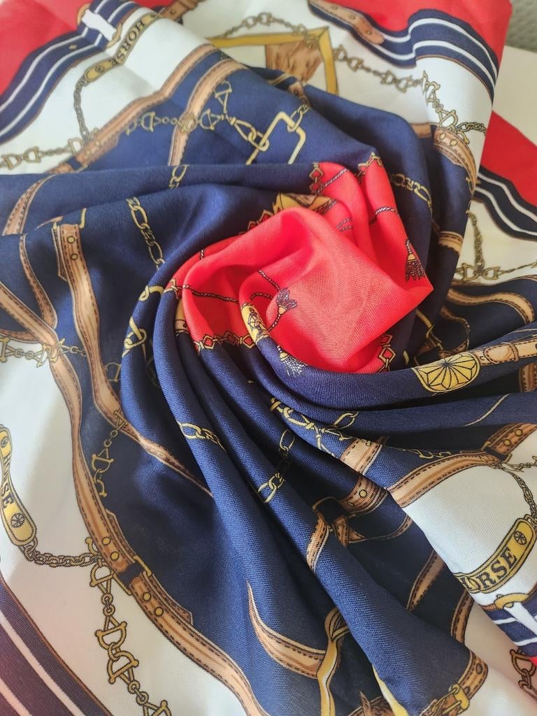 Vintage Leonardi sjaaltje - horse/paard, Maat 38/40 (M), Leonardi, Ophalen of Verzenden, Sjaal