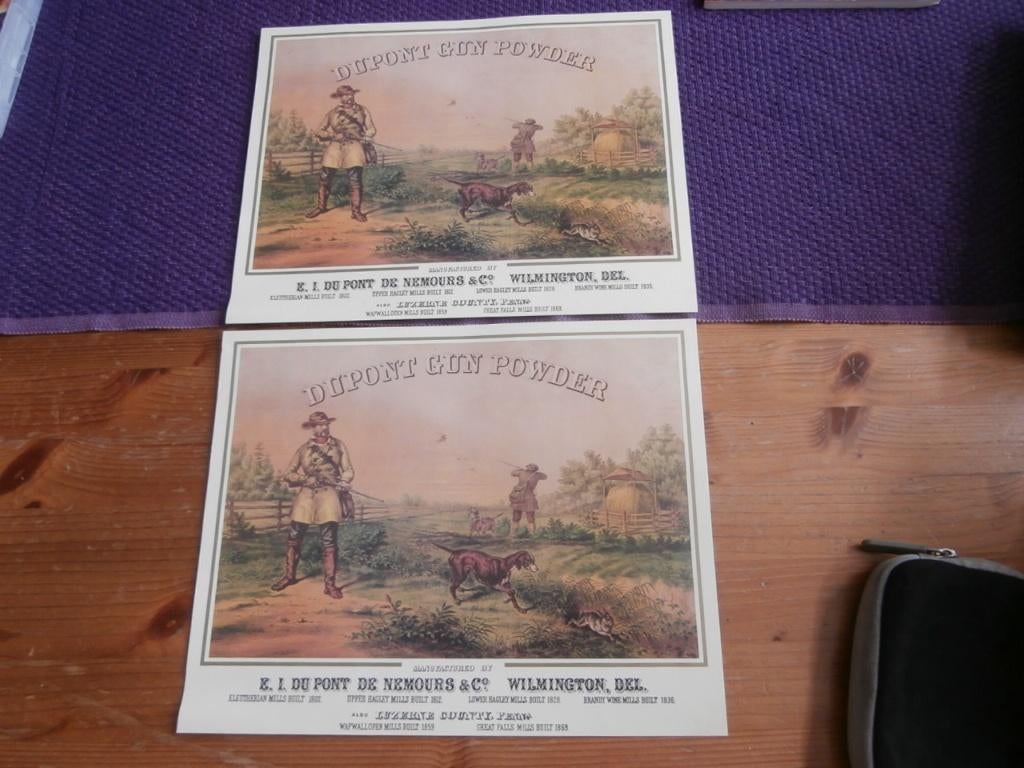 tekening Poster gun powder dupont de nemours wilmington 2st, Minder dan 50 cm, Tekening, Ophalen of Verzenden, Zo goed als nieuw