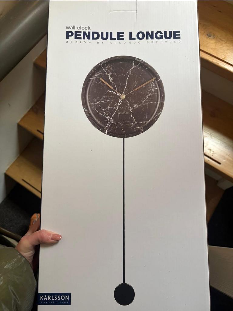 Nieuw! Moderne Karlsson Wandklok Pendule Longue, Ophalen of Verzenden, Nieuw, Analoog, Wandklok