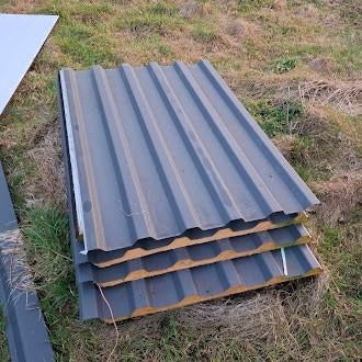 sandwichpanelen antraciet, Ophalen, Gebruikt, Overige materialen, 20 tot 50 mm