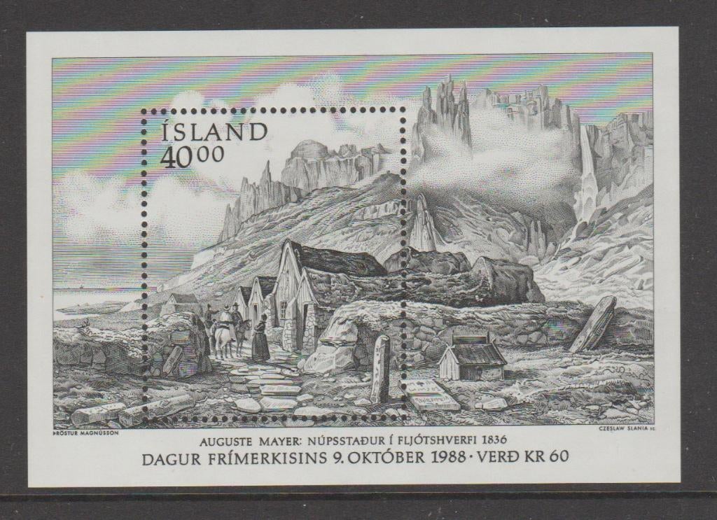 IJsland blok van de Postzegel (1988)., Verzenden, IJsland, Postfris