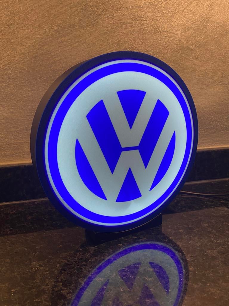 VW Led lichtbak reclamebord lichtreclame, Ophalen of Verzenden, Zo goed als nieuw, Lichtbak of (neon) lamp