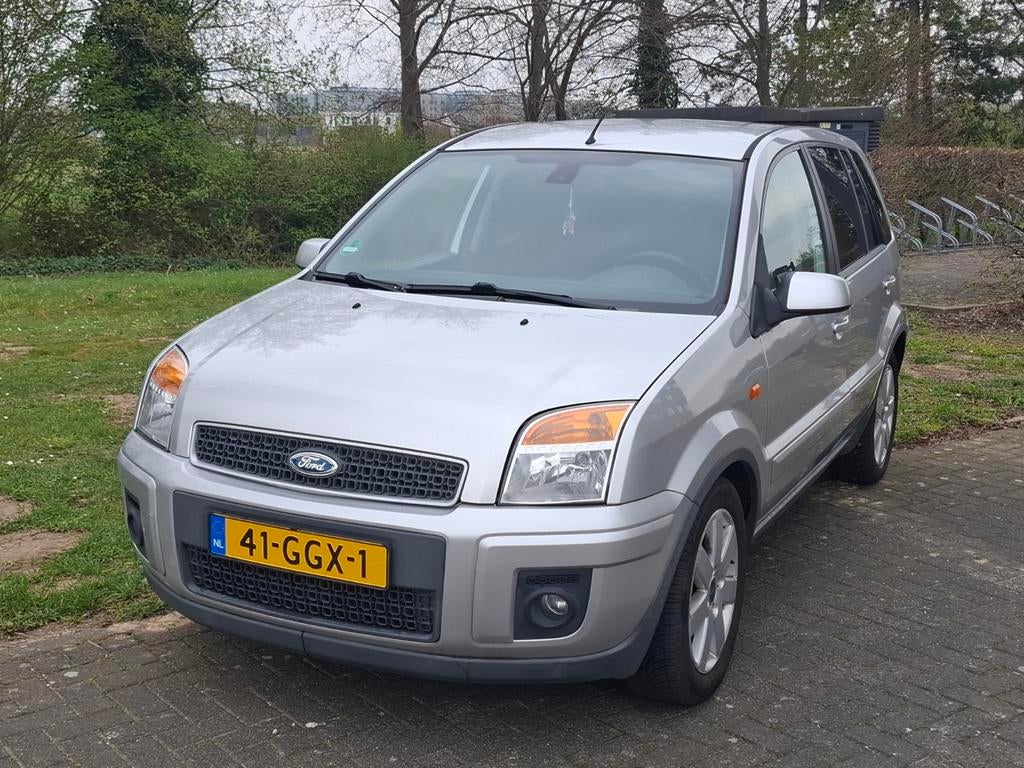 Ford Fusion + 1.6 16V AUTOMAAT - LAGE KILOMETERSTAND - DIS V, 1596 cc, Stof, Zwart, 1064 kg