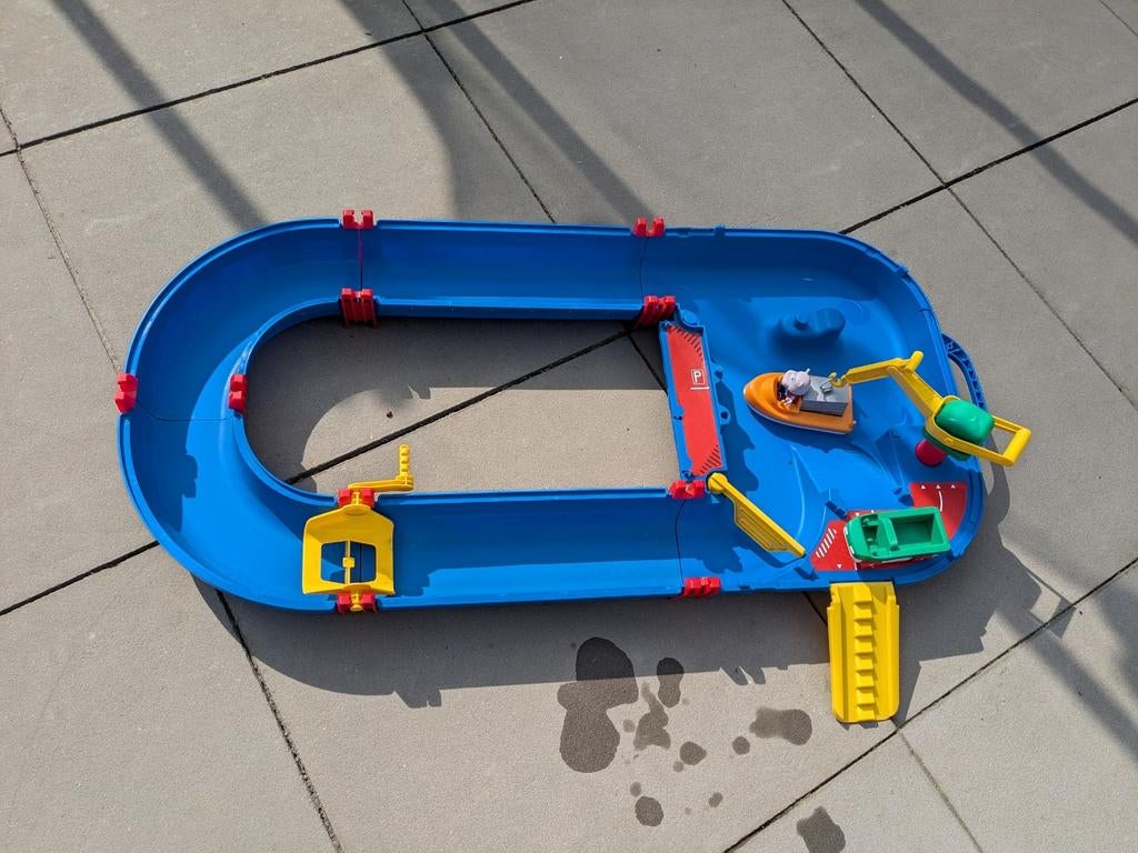 Aqauplay startset Waterbaan met bootjes en hijskraan, Ophalen, Gebruikt, Jongen of Meisje