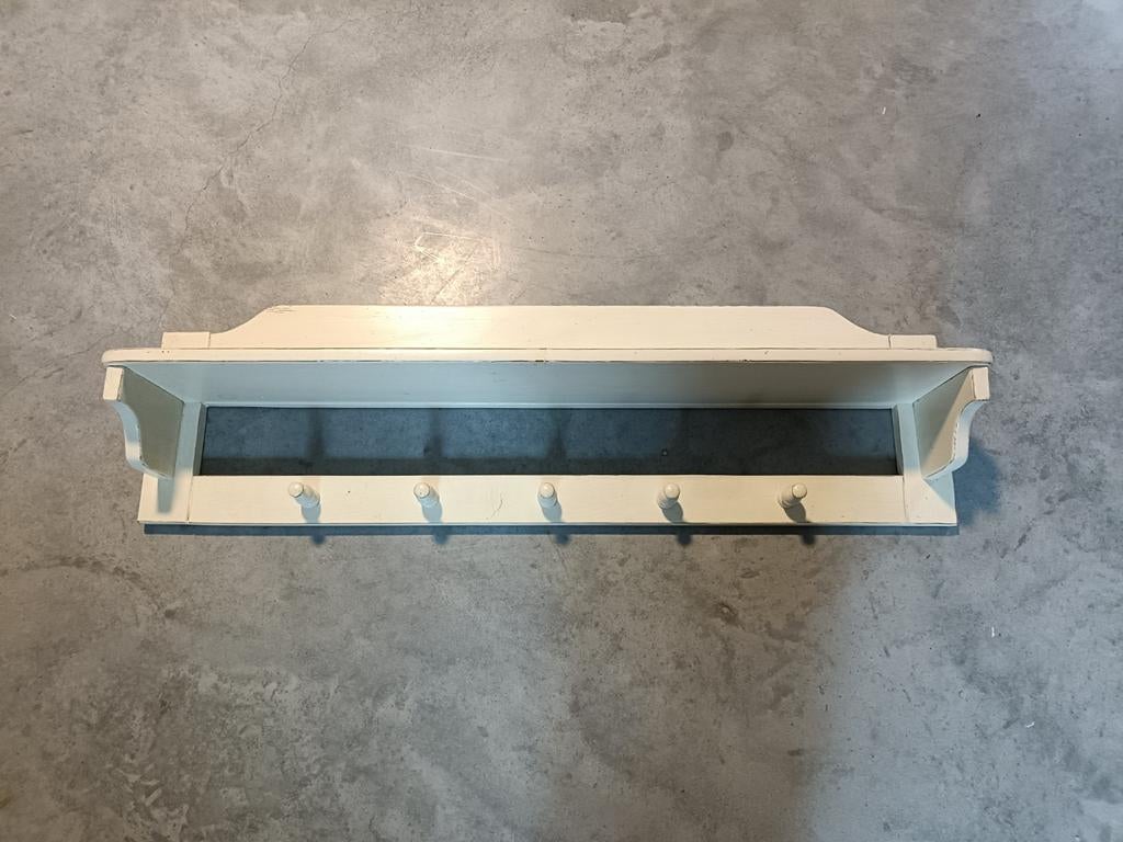 Crème wit wandrek met haken - landelijke stijl, Ophalen, Gebruikt