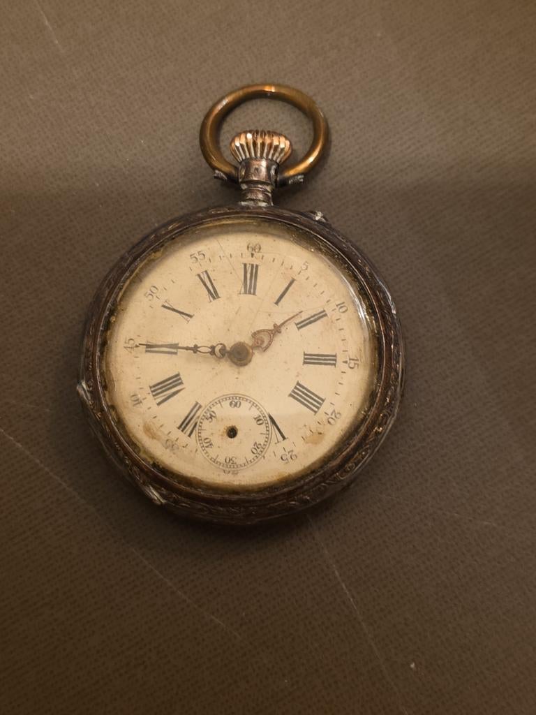 Antiek Zakhorloge ca. 1900 - Cilinder Uurwerk, 6 Rubis, Ophalen of Verzenden